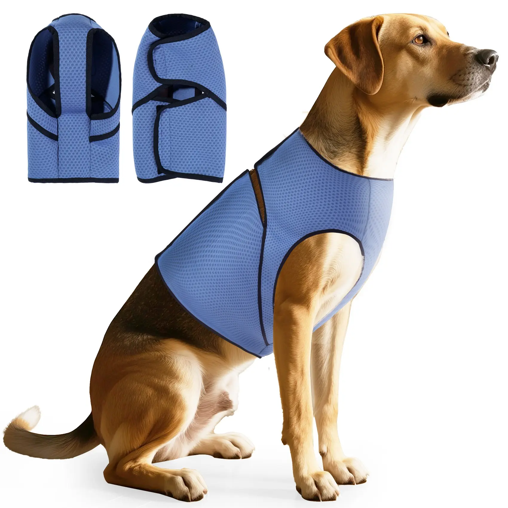 Dog Anxiety Vest/shirt - Breathable Calming Jacket for Storms, Fireworks, Separation, Soft Pressure Pet Wrap Mesh Design.Suitable for indoor/outdoor use, travel, and veterinary visits