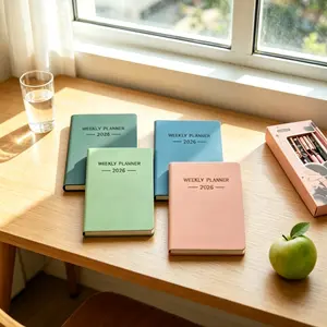 4-Pack A7 Mini English Planner Notebook, Compact Diary Book for Daily Planning, Portable Schedule Organizer, Ideal for Students & Professionals