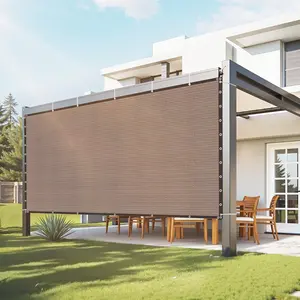 Summervibes VEVOR 90 Sun Shade Cloth, 10x 12 ft Pergola Shade Cover with Stainless Steel Grommets, Sun Shades Canopy Privacy Screen with 140 GSM HDPE Material, for Outdoor, Patio, Garden, and Backyard (Brown)