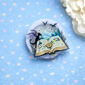 Fantasy Dragon Book MagSafe Phone Grip: Dark Bookish Aesthetic Magnetic Phone Holder, Cottagecore BookTok Reader Gift, Phone Kindle Holder