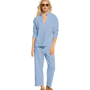 Talakeno Women's Carmel Tracksuit 2 Piece Set - Patrick Pullover Sweatshirt & Catherine Sweatpants - Casual Lounge Set