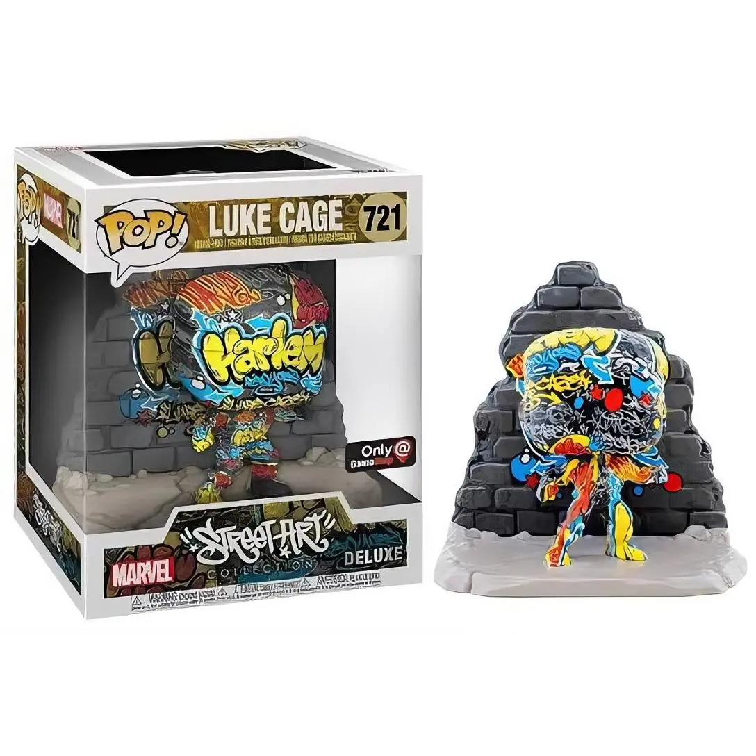 Funko Pop Marvel Street Art Collection Luke Cage #721 with Protector Game Stop Exclusive Funko Pop! Figure
