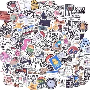 130PCS Funny Saying Sticker Pack - Snarky, Sarcastic Bold Humor Vinyl Waterproof Meme stickers for laptops, computers, water bottles, iPads, phones bumper folding chair sticker pack Smartphone Shockproof