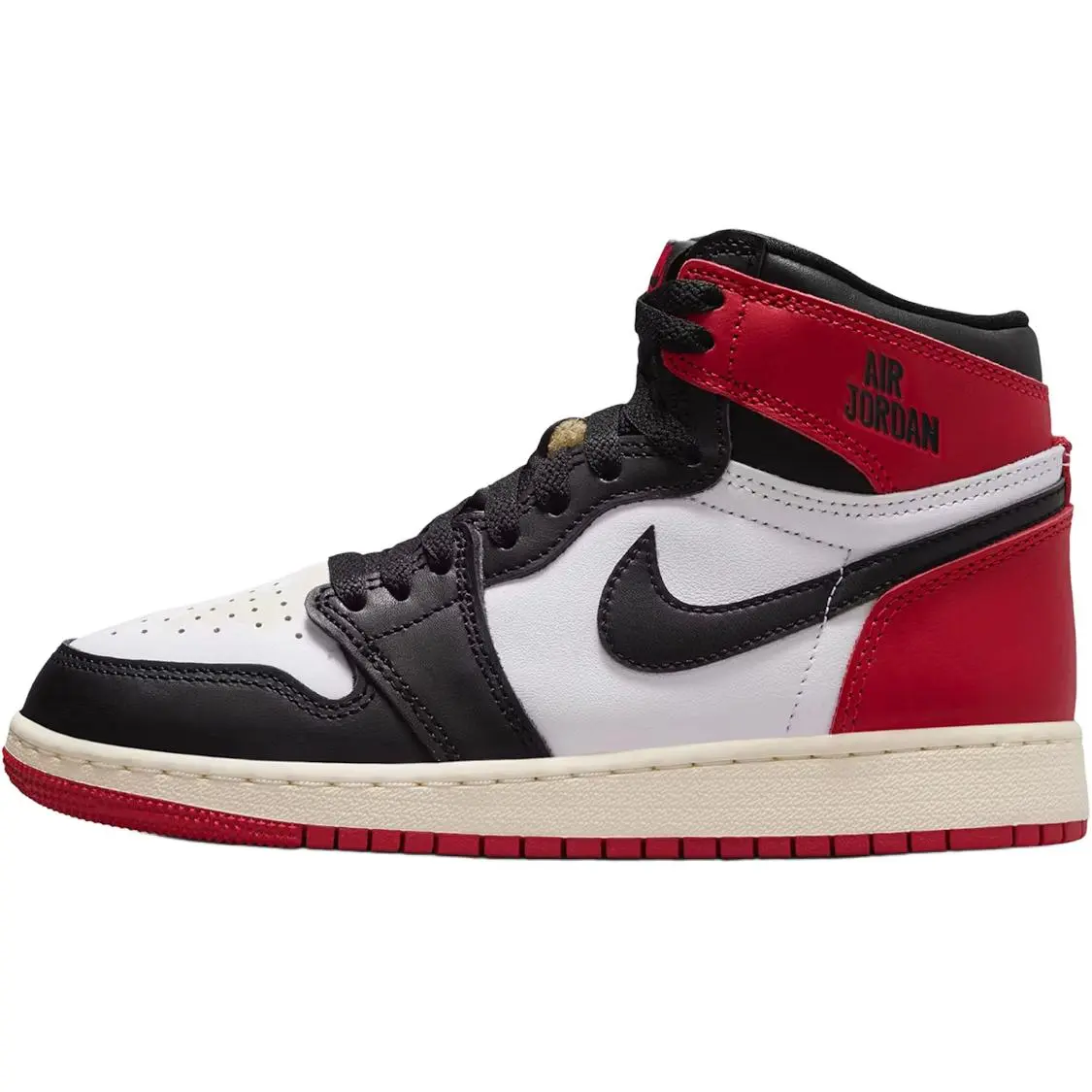 Nike Air Jordan 1 Retro High OG GS 'Black Toe Reimagined' Youth-Women's Fashion Everyday Sneaker, Premium Leather Build, Timeless AJ1 Details, All-Season Sports Footwear, Fashion Sneakers, Sneakers Shoes, Classic Chunky Sneakers