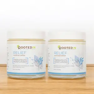 Rooted In 2 Pack Magnesium Relief Cream Targeted Muscle Therapy Soreness Tension Comfort Moisturizing Body Lotion 4 oz Nourishing