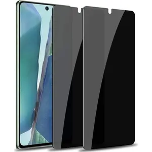 [2 Pack] Note 20 Privacy Screen Protector Anti-Spy, Tempered Glass Screen Protector for Samsung Galaxy Note 20, Black 9H Hardness Anti-Scratch Bubble Free [Don't Support Fingerprint Unlock]