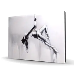 360 Stand 36x48" High-Def Print Aerial Dance Contortion Pose Art Illustration Artwork, Modern Abstract Art Home Wall Decor, Bedroom Hobbies Sports Themed Gift Posters & Prints, Art Illustrations