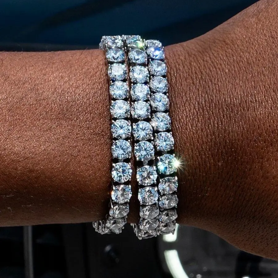 Men' Bracelets Homme Iced Out Diamond Tennis Bracelet For Men Trendy HipHop Zirconia Gold Color Chain On The Hand Jewelry anniversary birthday friendship gift holiday engagement gift