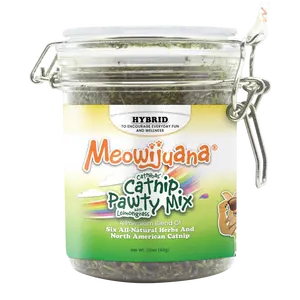 Jar of Catnibas® Catnip Lemongrass Pawty Mix