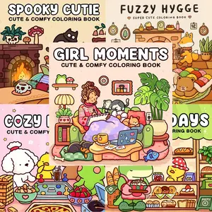 Girls’ Relaxing 5-Book Coloring Mobile Set – Comfortable Lovely Pages, Soothing Stress Relief Art, Perfect Christmas Calming Coloring Bundle