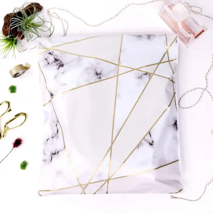 Marble 10x13 poly mailer - set of 20