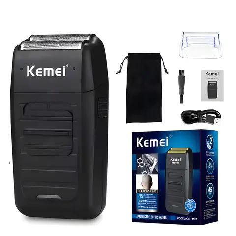 Reciprocating Dual-Mesh Electric Shaver, 1 Box USB-Rechargeable Wet & Dry Electric Razor, Men's Grooming Tool for Home & Travel, Cordless Portable Shaver, Shaving Tool