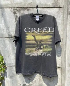 Creed Human Clay Cotton Black Unisex T-shirt S-5XL Unisex Shirt Casual Crewneck Shortsleeve Menswear T-Shirt
