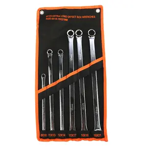 6PCS for CR-V 8mm - 19mm for Extra Long Box End Wrench Set Metric Combination Pr
