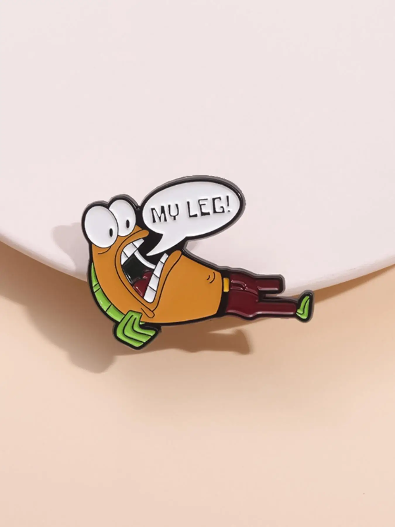 Cartoon Fish Man Design Brooch, Cute Cartoon Brooch, Fashion Accessories for Men & Women, Creative My Leg Badge for Daily Clothing Decor, Gift for Gir