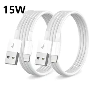 2pc 15W USB-A Fast Charging Data Cable, Fast Charging USB Data Cable, Portable Cable for iPhone iPad, Mobile Phone Accessories, USB Cord for Charger & Type C Charger, Charger Connector