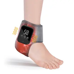 Cordless Ankle Heating Pad for Pain Relief, Ankle Massager for Circulation and Pain, Rechargeable Ankle Brace Massager, Heated Ankle Wrap，Suitable for Home/Office/Travel, In-Home Foot Care, Office Comfort, Stylish Equipment