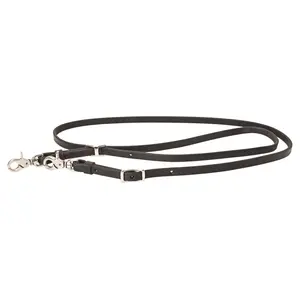 HILASON Western Horse American Leather Flat Roper Reins Dark Brown | Barrel Racing Roping for Horses