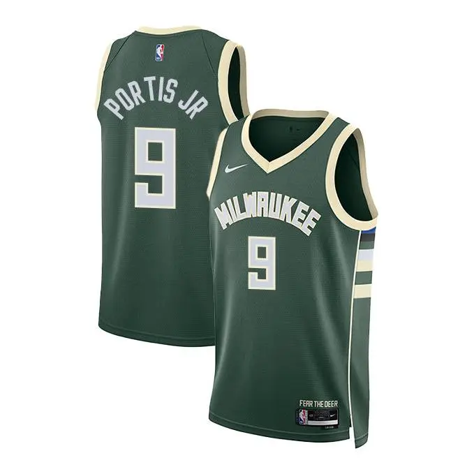 Nike 2022 Icon Edition Bobby Portis Jr Milwaukee Bucks Swingman Jersey