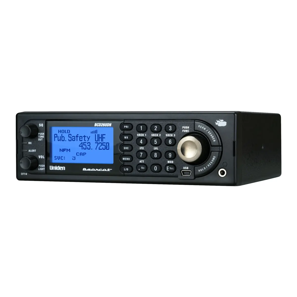 Uniden BCD260DN 12-Band Narrowband Digital Scanner - 1000-Channel Base/Mobile Unit with S.A.M.E. Weather Alert, Signal Scanning, Power Adapter, Band Scope Rapid System, Channel Number Tagging, 3.5mm Audio, 25.4l x 20.3w x 8.9h cm Dimensions