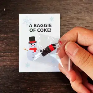 10 Pack Fun Prank Gifts, Resin Coca-Cola Bags, Novelty Card Presents, Holiday Party Supplies, Funny Jokes for Festive Occasions, Baggie, Decoration