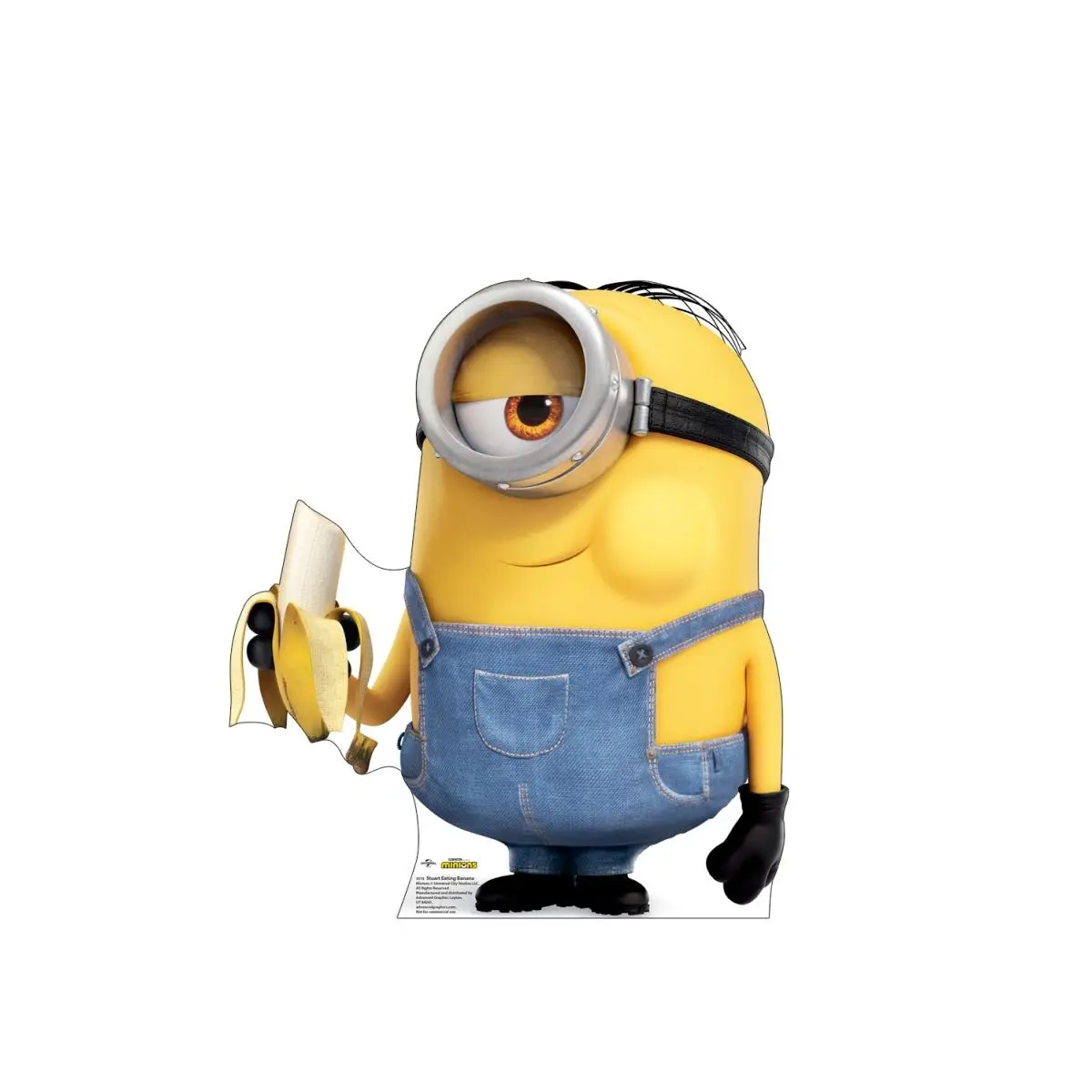 212 MAIN Lifesize Single-Side Stuart (The Minions) Cartoon Cardboard Cutout - 27"x25", Easy Install, Banana-Eating Design, Decorative Printing, Home Decor for Photo Displays, Party Use (Part 3)