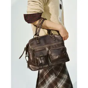 URBAN REVIVOFaux Leather Multi Pocket Backpacks UAYB60036