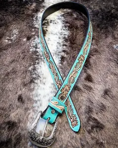 Myra Bag Canyon Shadow Hand-Tooled Leather Belt