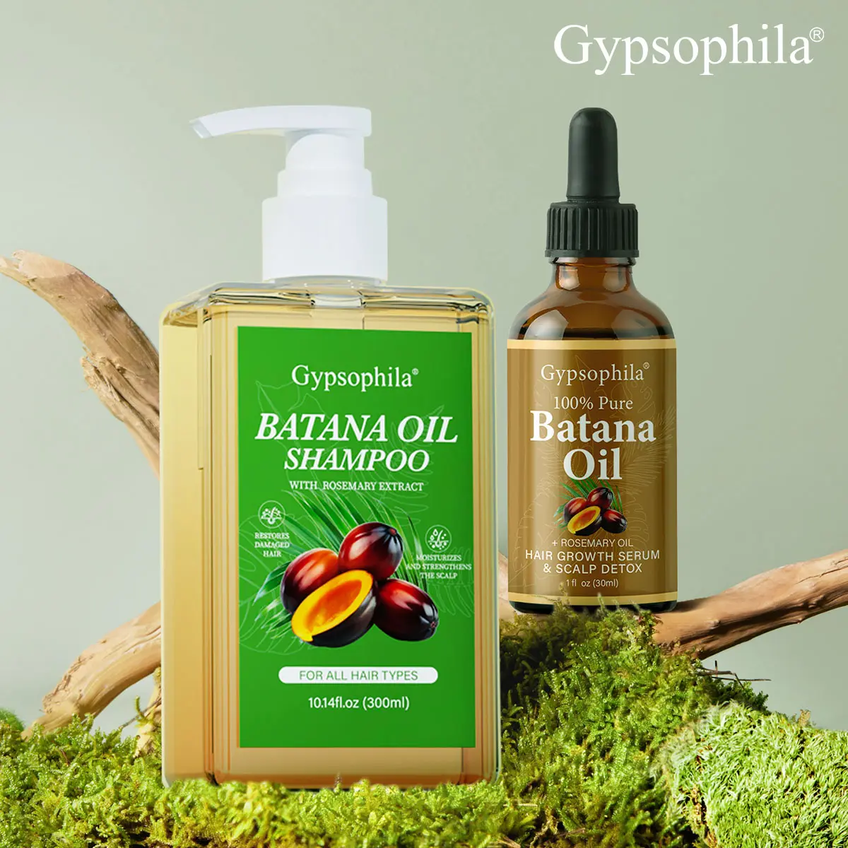 Gypsophila Hair Care Kit - Batana Oil Shampoo & Batana Oil with Rosemary - Nourish, Repair & Volumize Hair for Healthy, Hydrated, and Smooth Hair (Daily Gentle Cleansing & Conditioning)   #Summervibes