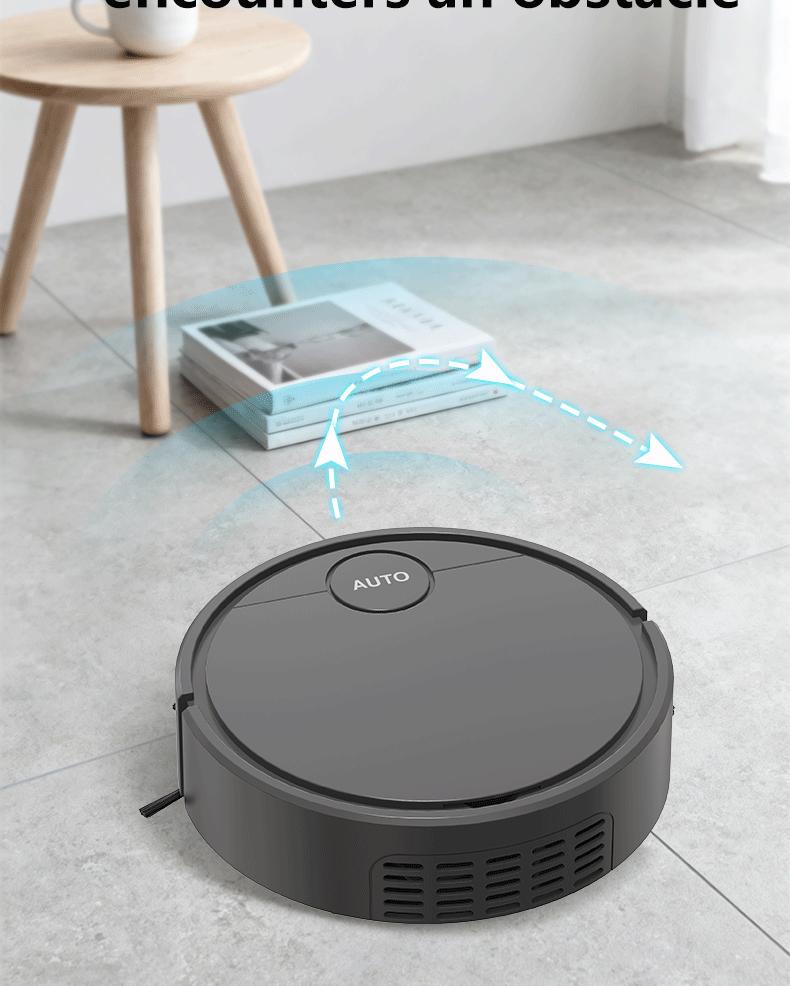 Robot Vacuum Cleaner Sweeping & Wet Mopping Floor Adsorbs Dust Desktop for Carpet, Pet Hair, Hard Floors, Home Cleaning