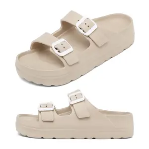 Trendy Summer EVA Women's Slippers Non-Slip Cloud Home Bedroom Shower Sandals Indoor Outdoor Buckle Opening Comfortable Flip Flops Flats Walking Shoes Footwear