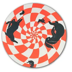 DJ Down The Rabbit Hole 7" inch Slip Mat Portablism Turntable Slipmat DJ Platter Pad
