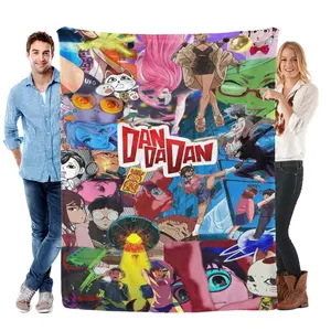 DAN DA DAN Cartoon Animation Theme Blanket The bold party character collection blanket Super Soft Flannel Fleece, Lightweight Cozy Plush for Sofa Couch Bed Travel.