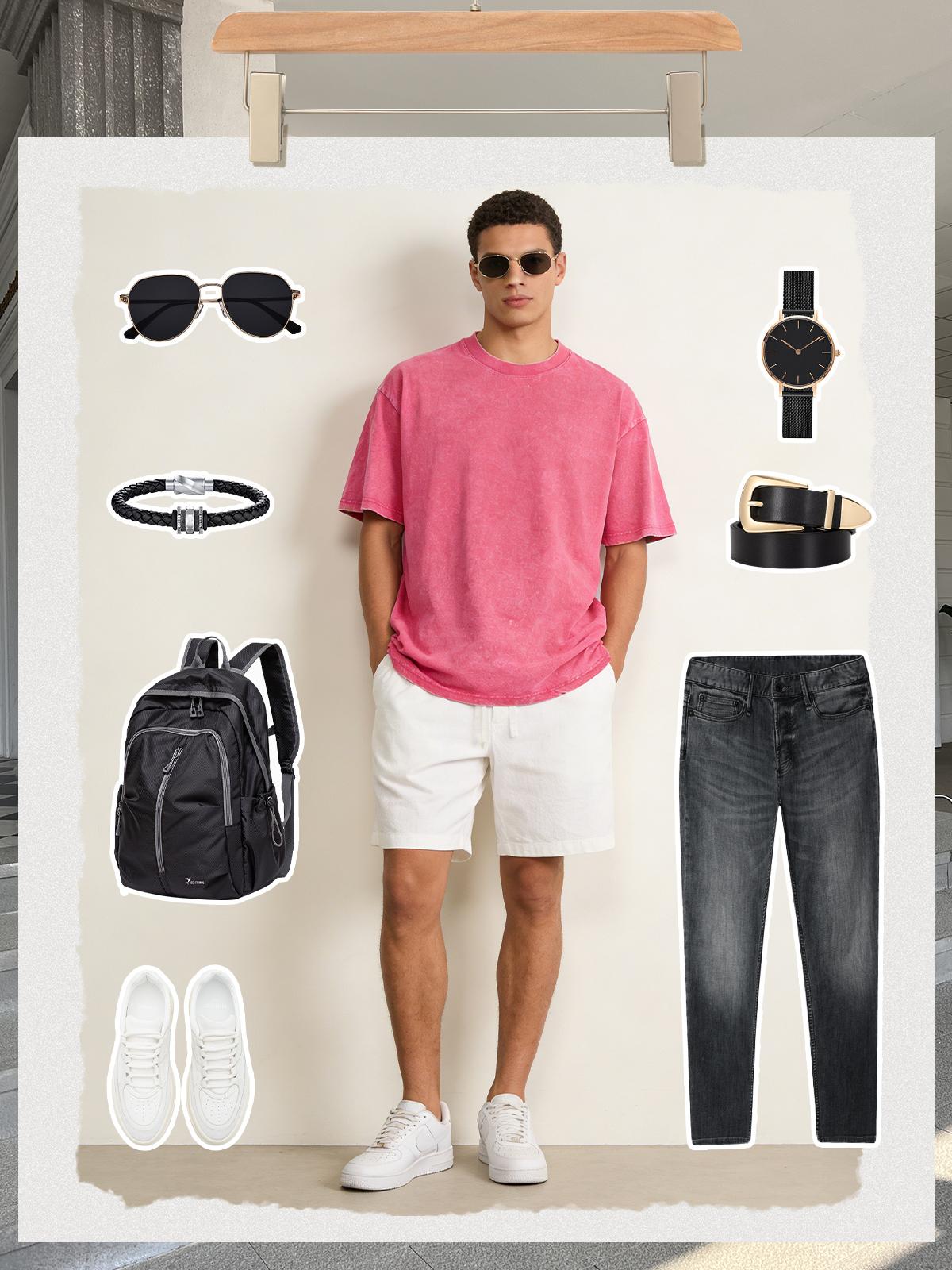 MARSVOVO 4 Pack Unisex Oversized Vintage Style Heavyweight Cotton Workout T-Shirts Solid Color Casual Washed Tshirts Short Sleeve Basic Loose Fit Acid Wash Tees