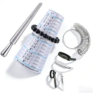 Complete Jewelry Measuring Kit - Bracelet Sizer, Ring Sizer & Mandrel Set for Jewelry Making