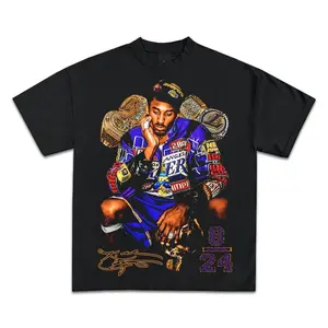 KOBE BRYANT ICY EXCLUSIVE Retro Vintage Unisex Washed Tee Heavyweight Cotton T-shirt Gift for Him Gift For HerY2K Streetwear
