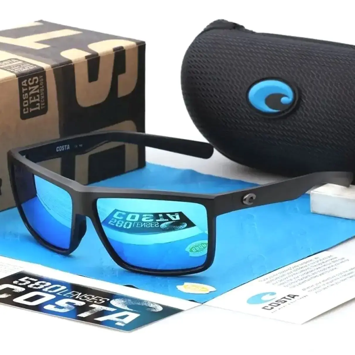 TRENDING 2026/27 Costa Del Mar Men's Rinconcito Rectangular Sunglasses - Sun Protection, Secure Ergonomic Sports Frame for Fishing, Outdoor Cycling Mobile Phone Accessories