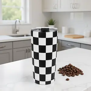 Simple Modern 20oz Insulated Tumbler with Flip Lid Stainless Steel Reusable Cup Classic Collection Gifts for Women Men Anti-Scalding Checkered Design 20oz Capacity Cupholder Friendly Sweat-Free Exterior