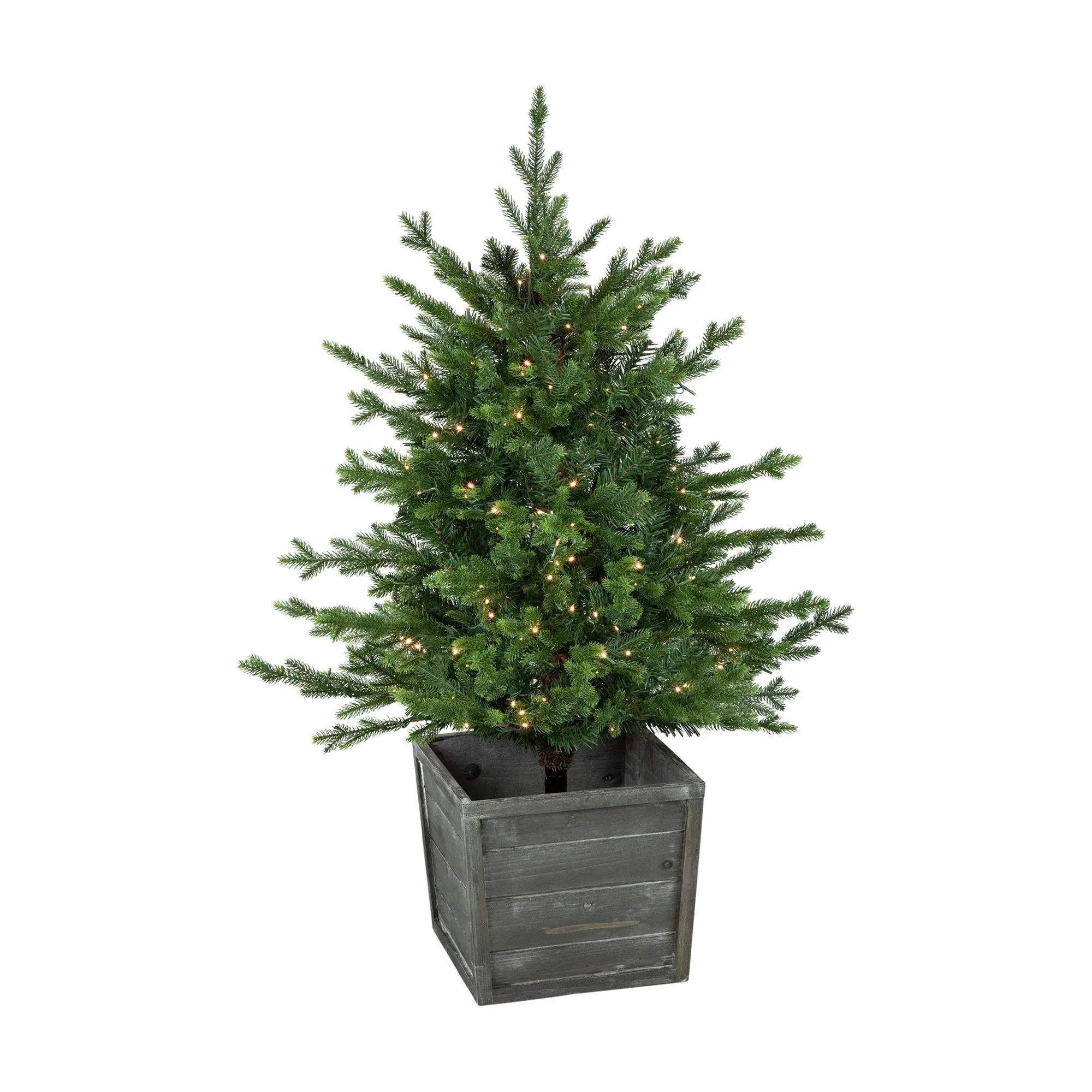 Northlight 4' Pre-Lit Potted Russian Pine Chris tmas Tree