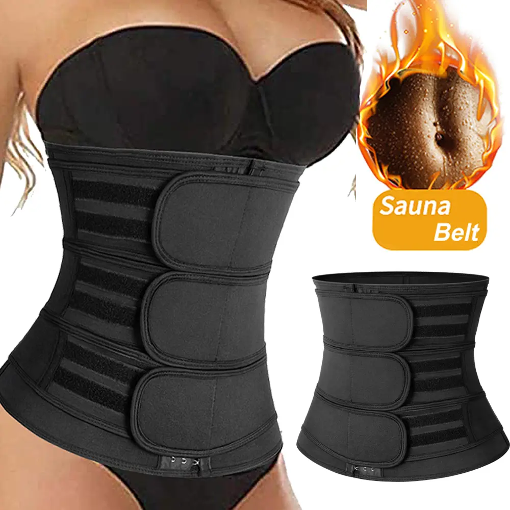 Women's Neoprene Waist Trainer Belt - Athletic Compression Belly Binder Shapewear with Adjustable Tummy Control for Gym, Activewear Sports Clothes, Belts, Waist Trainers, Workout