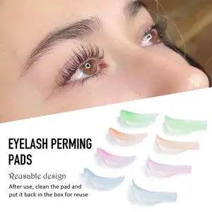 4 Pairs Lash Lift Silicone Pads, Jelly Style Eyelash Perming Molds Tool Set, Reusable Eyelash Curling Auxiliary Beauty Kit For Makeup And Lash Enhancement, Cosmetics Makeup Tools