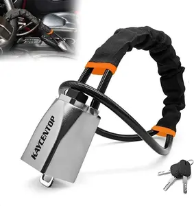 Anti-Theft Steering Wheel Lock for Sedan & Truck 17-Inch High-Strength Universal Fit with 3 Keys for Secure Vehicle Protection