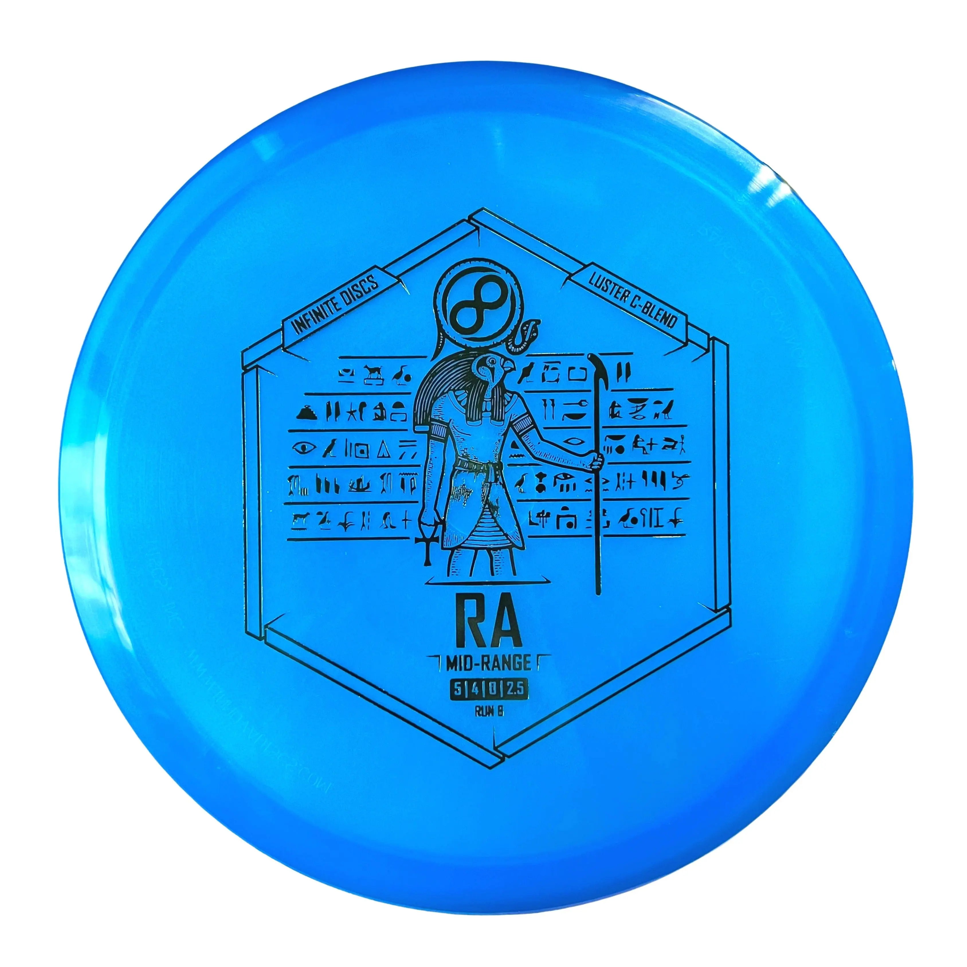 Infinite Discs Ra Overstable Disc Golf Disc - Midgrade Plastic, Luster Finish, Flat Top Rim, Beaded, Premium Durable Sports & Outdoor Leisure Equipment