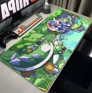 PKM Forest Torterra Turtwig Greninja Playmat Anime Desk Mat Mousepad Trading Card Game Mat