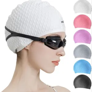 Silicone Swimming Cap, Waterproof Non-slip Swimming Cap, Comfortable Swimming Cap for Women & Men, Swimming Accessories for Long Hair