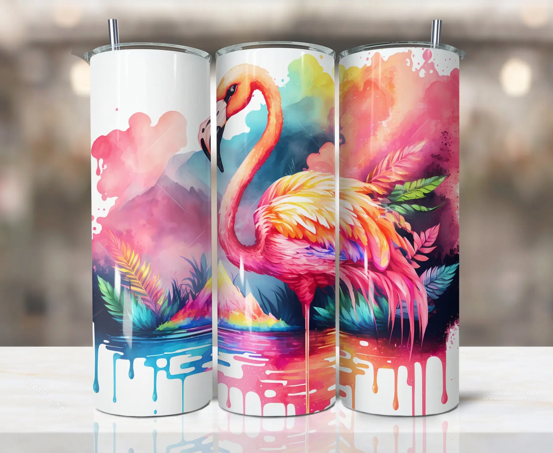 Flamingo Tumbler ,20 Oz Skinny Tumblerublimation, Tumbler Sublimation Tumbler, Flamingo Wrap