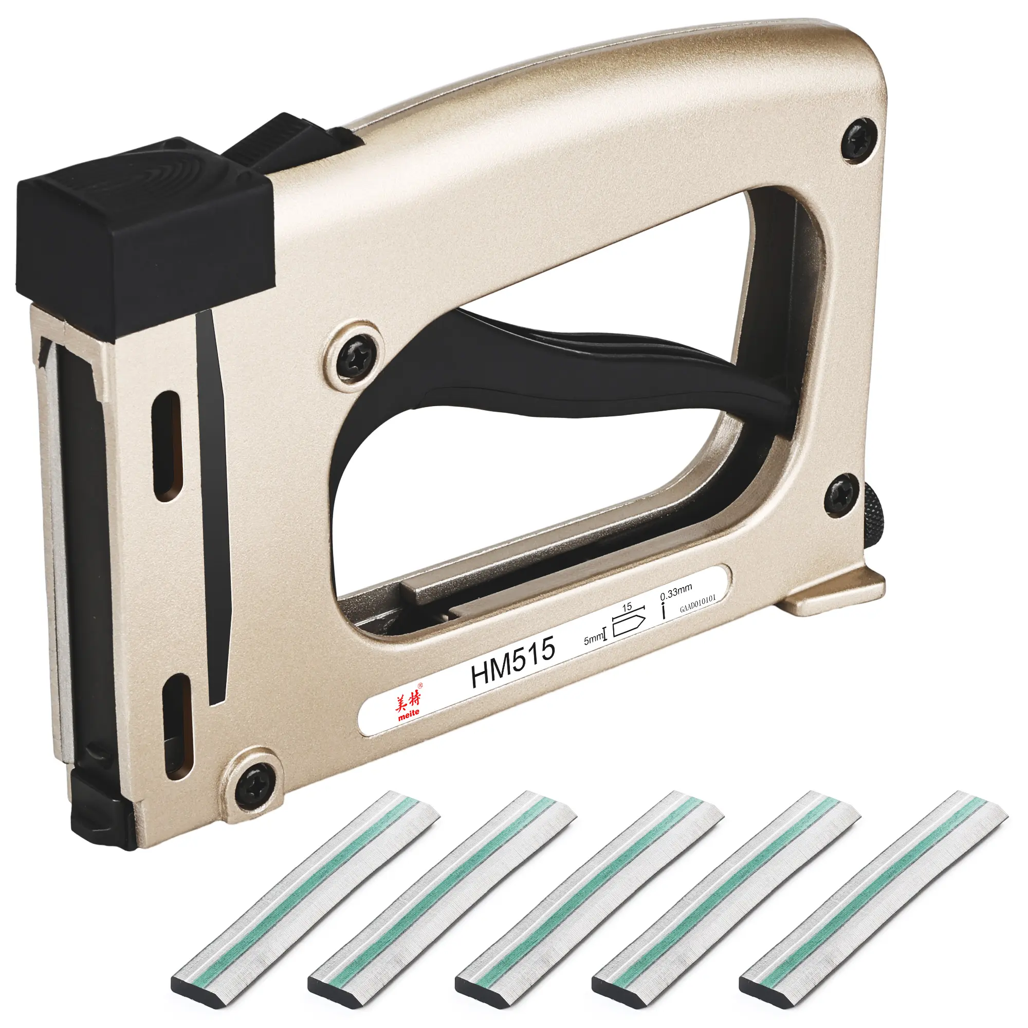 meite HM515 Manual Point Driver with 1,000 Flexible Points, Picture Framing Stapler Nailer Tacker for DIY Art Frames