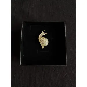 Faux Opal Snail brooch Pin