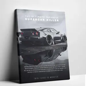 Unframed JDM Supercar Killer Canvas Art Widebody Tuner Poster Dark Aesthetic Garage Wall Decor