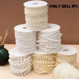 Fashion Jewelry Craft Beaded Pearl Wreath, Elegant Pearl String Roll, Wedding Party Birthday Decor, DIY Cake Decoration Tools, Decoration Items